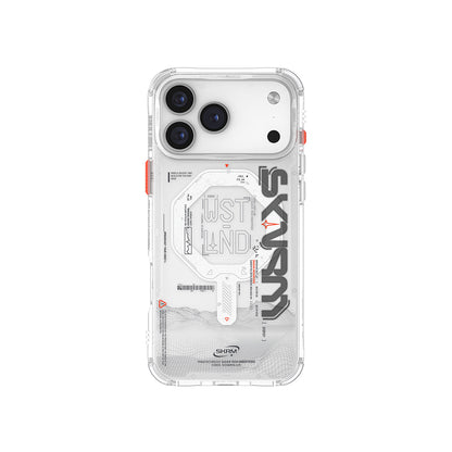 iPhone 17 Pro Max Kılıf M-safe Şarj Özellikli Yazı Desenli Airbag Tasarımlı Skinarma Sonix Kapak