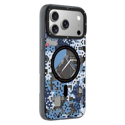 iPhone 17 Pro Max Kılıf M-Safe Şarj Özellikli Youngkit Camouflage Sykell Serisi Kapak