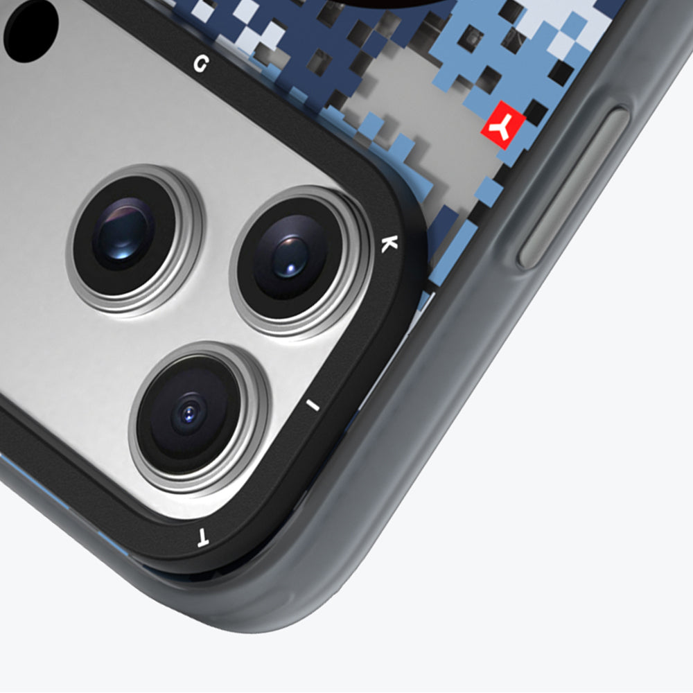 iPhone 17 Pro Max Kılıf M-Safe Şarj Özellikli Youngkit Camouflage Sykell Serisi Kapak