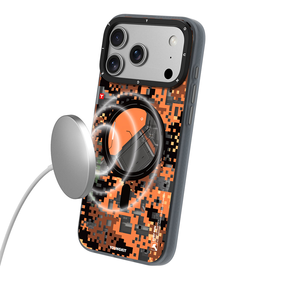 iPhone 17 Pro Max Kılıf M-Safe Şarj Özellikli Youngkit Camouflage Sykell Serisi Kapak