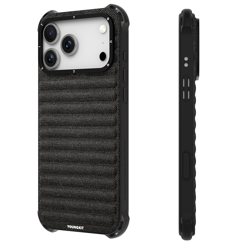 iPhone 17 Pro Max Kılıf M-safe Şarj Özellikli Youngkit Canvas Serisi Kapak