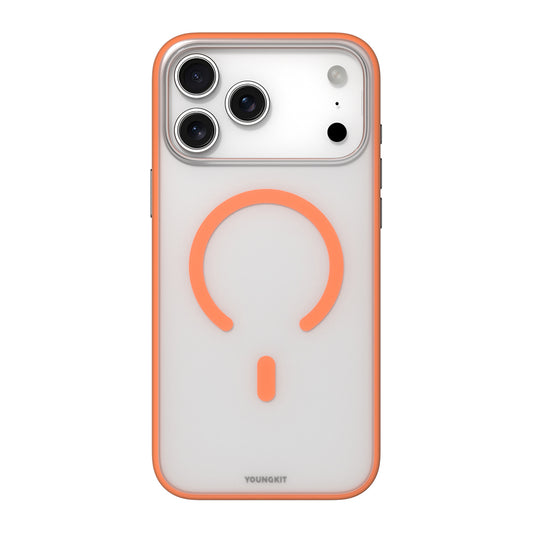 iPhone 17 Pro Max Kılıf M-safe Şarj Özellikli Youngkit Clear Serisi Kapak