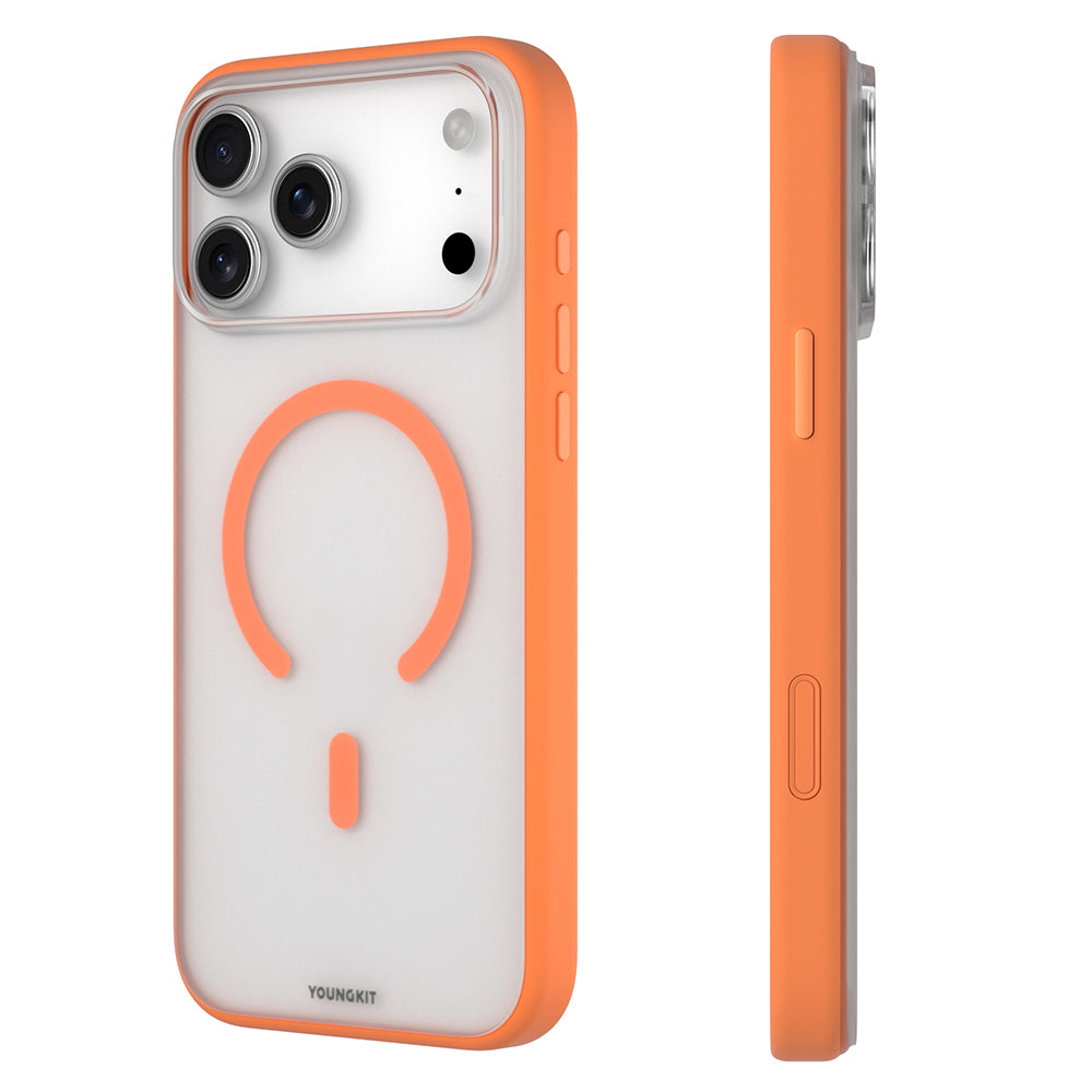 iPhone 17 Pro Max Kılıf M-safe Şarj Özellikli Youngkit Clear Serisi Kapak