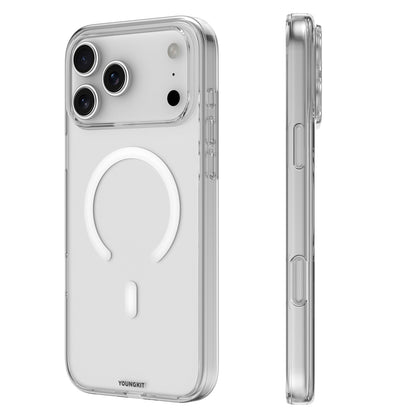 iPhone 17 Pro Max Kılıf M-safe Şarj Özellikli Youngkit Clear Serisi Kapak
