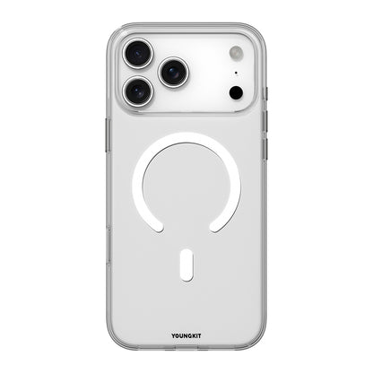 iPhone 17 Pro Max Kılıf M-safe Şarj Özellikli Youngkit Clear Serisi Kapak