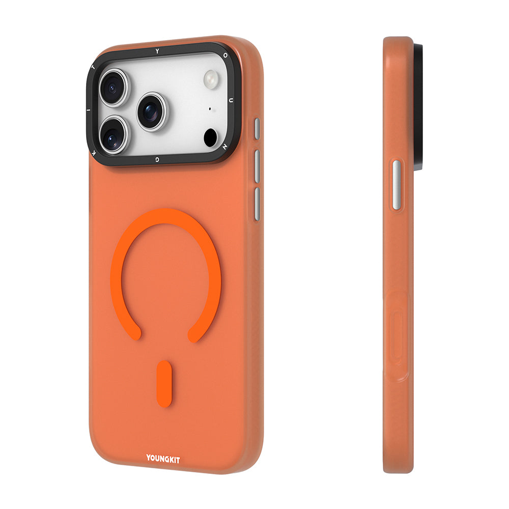 iPhone 17 Pro Max Kılıf M-safe Şarj Özellikli Youngkit Hidden Sand Serisi Kapak