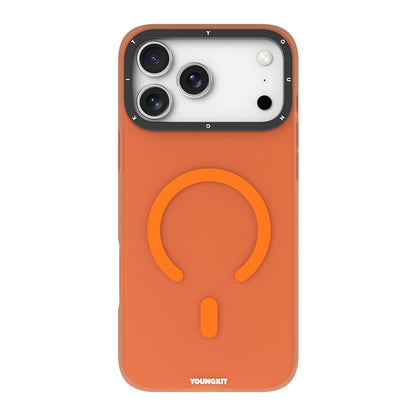 iPhone 17 Pro Max Kılıf M-safe Şarj Özellikli Youngkit Hidden Sand Serisi Kapak