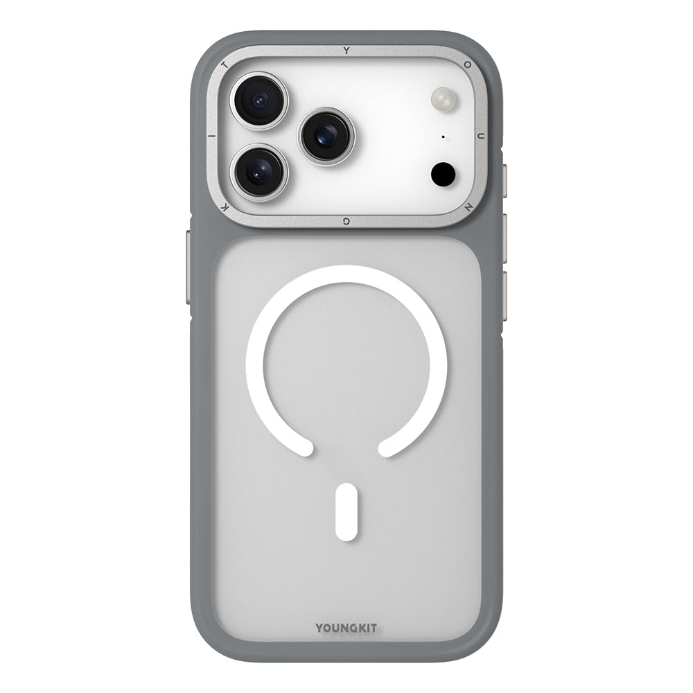 iPhone 17 Pro Max Kılıf M-safe Şarj Özellikli Youngkit Rock Sand Serisi Kapak