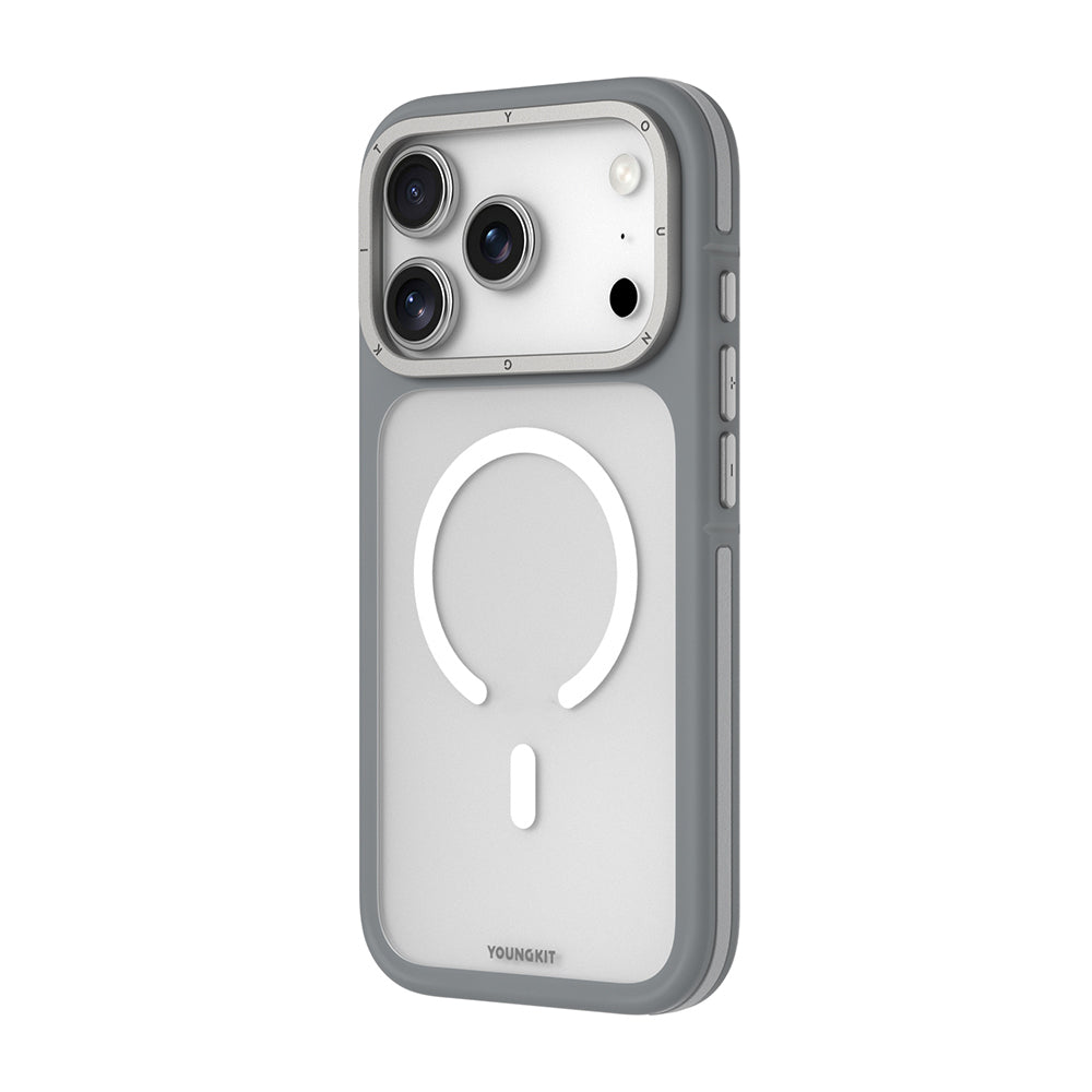 iPhone 17 Pro Max Kılıf M-safe Şarj Özellikli Youngkit Rock Sand Serisi Kapak