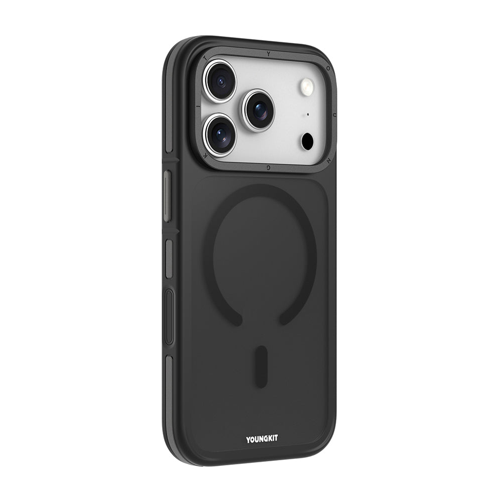 iPhone 17 Pro Max Kılıf M-safe Şarj Özellikli Youngkit Rock Sand Serisi Kapak