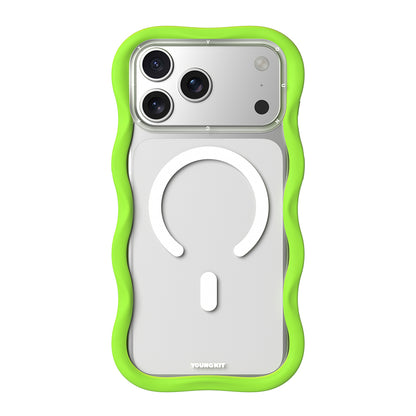 iPhone 17 Pro Max Kılıf M-safe Şarj Özellikli Youngkit Wave Clear Serisi Kapak