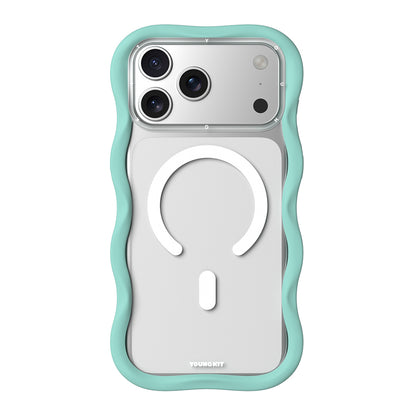 iPhone 17 Pro Max Kılıf M-safe Şarj Özellikli Youngkit Wave Clear Serisi Kapak