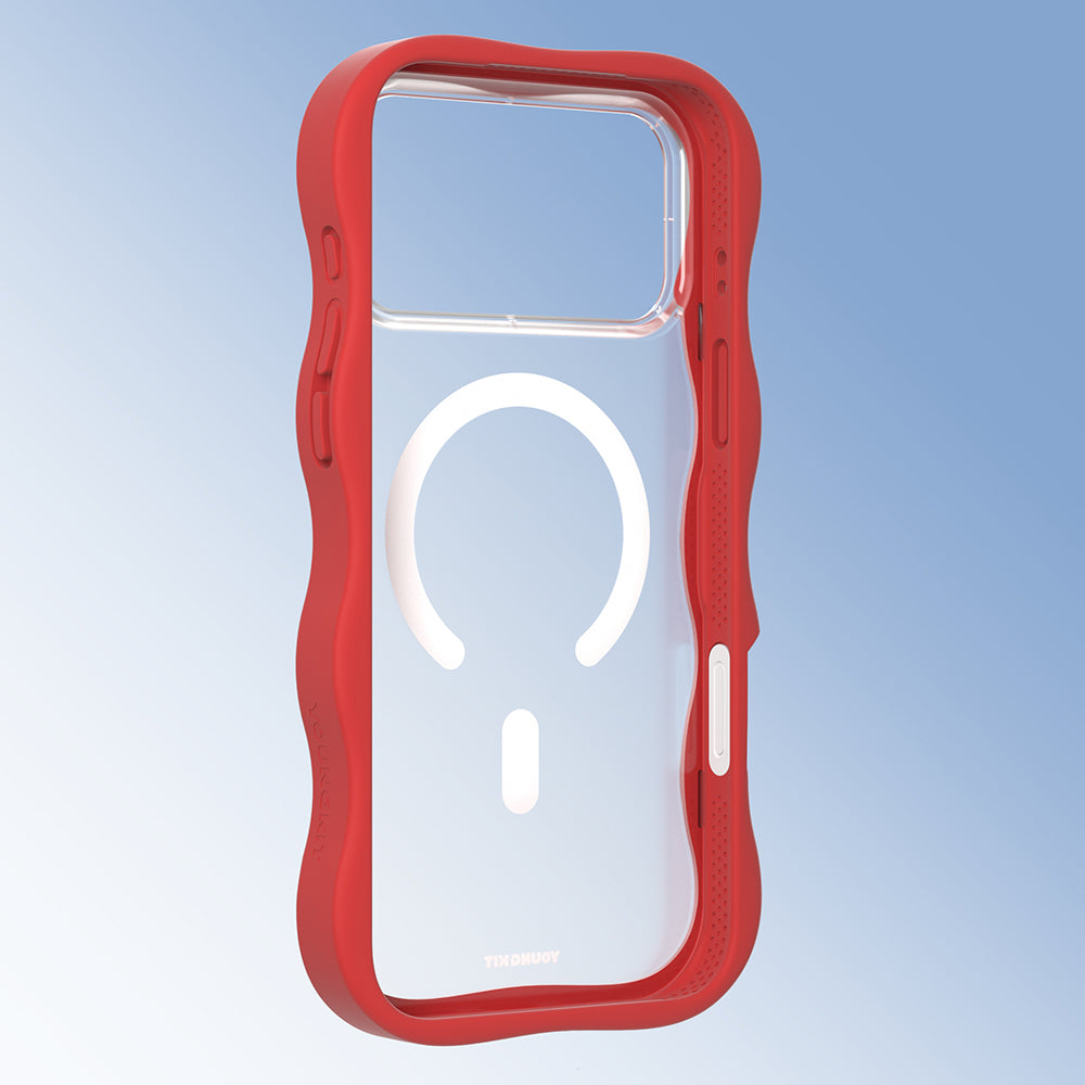 iPhone 17 Pro Max Kılıf M-safe Şarj Özellikli Youngkit Wave Matte Serisi Kapak