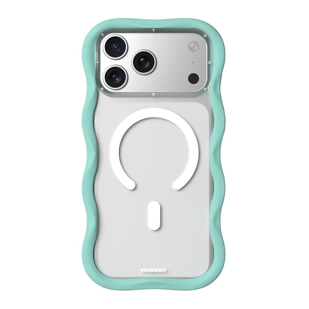 iPhone 17 Pro Max Kılıf M-safe Şarj Özellikli Youngkit Wave Matte Serisi Kapak