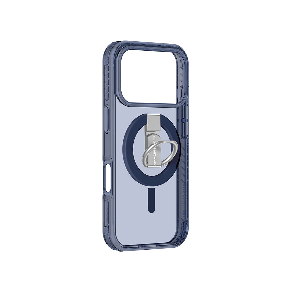 iPhone 17 Pro Max Kılıf M-safe Şarj Özellikli Yüzük Standlı Amazingthing Titan Pro Serisi Kapak