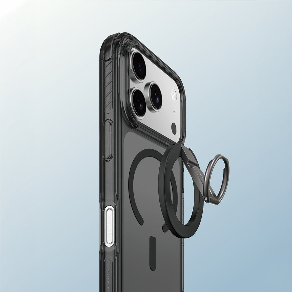 iPhone 17 Pro Max Kılıf M-safe Şarj Özellikli Yüzük Standlı Amazingthing Titan Pro Serisi Kapak