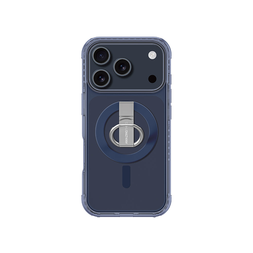 iPhone 17 Pro Max Kılıf M-safe Şarj Özellikli Yüzük Standlı Amazingthing Titan Pro Serisi Kapak