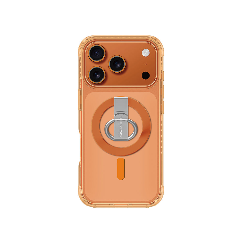 iPhone 17 Pro Max Kılıf M-safe Şarj Özellikli Yüzük Standlı Amazingthing Titan Pro Serisi Kapak