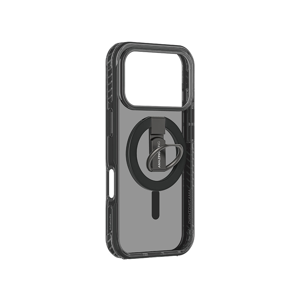 iPhone 17 Pro Max Kılıf M-safe Şarj Özellikli Yüzük Standlı Amazingthing Titan Pro Serisi Kapak