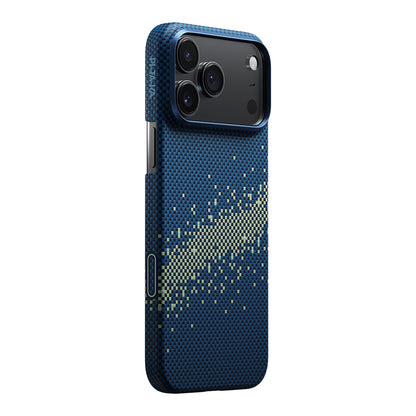 iPhone 17 Pro Max Kılıf Magsafe Şarj Özellikli Aramid Fiber Pitaka Tactile Woven Starpeak Serisi Milky Way Galaxy Kapak