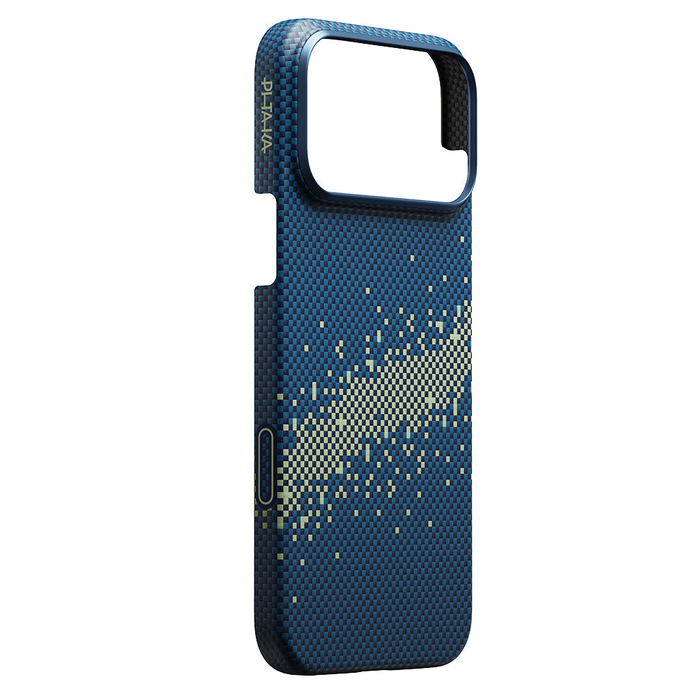 iPhone 17 Pro Max Kılıf Magsafe Şarj Özellikli Aramid Fiber Pitaka Tactile Woven Starpeak Serisi Milky Way Galaxy Kapak
