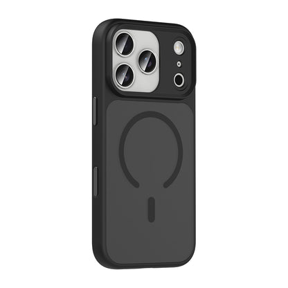 Apple iPhone 17 Pro Max Kılıf Mat Arka Yüzey Wireless Şarj Özellikli Zore Flet M-safe Kapak