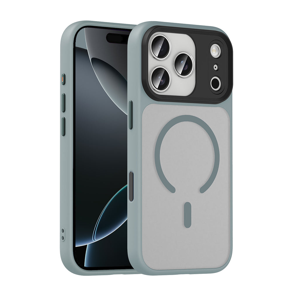Apple iPhone 17 Pro Max Kılıf Mat Arka Yüzey Wireless Şarj Özellikli Zore Flet M-safe Kapak