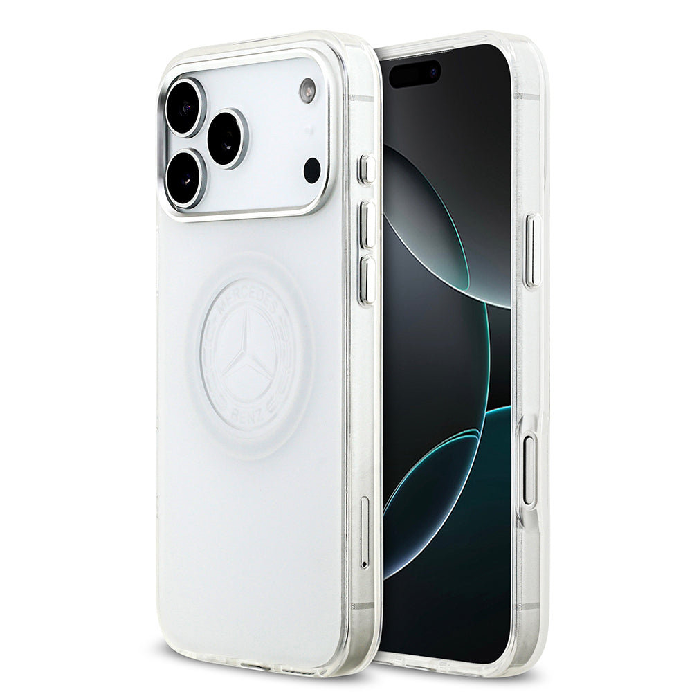 iPhone 17 Pro Max Kılıf Mercedes Benz Orjinal Lisanslı M-safe Şarj Özellikli Buzlu PC Nostaljik Yıldız Dizayn Kapak