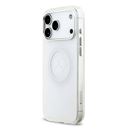 iPhone 17 Pro Max Kılıf Mercedes Benz Orjinal Lisanslı M-safe Şarj Özellikli Buzlu PC Nostaljik Yıldız Dizayn Kapak