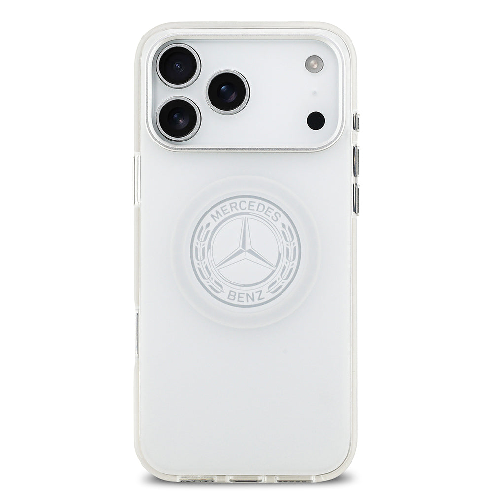 iPhone 17 Pro Max Kılıf Mercedes Benz Orjinal Lisanslı M-safe Şarj Özellikli Buzlu PC Nostaljik Yıldız Dizayn Kapak