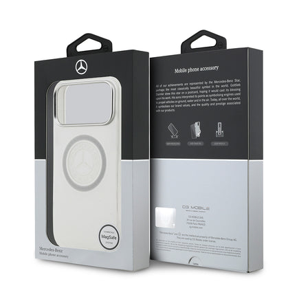 iPhone 17 Pro Max Kılıf Mercedes Benz Orjinal Lisanslı M-safe Şarj Özellikli Buzlu PC Nostaljik Yıldız Dizayn Kapak