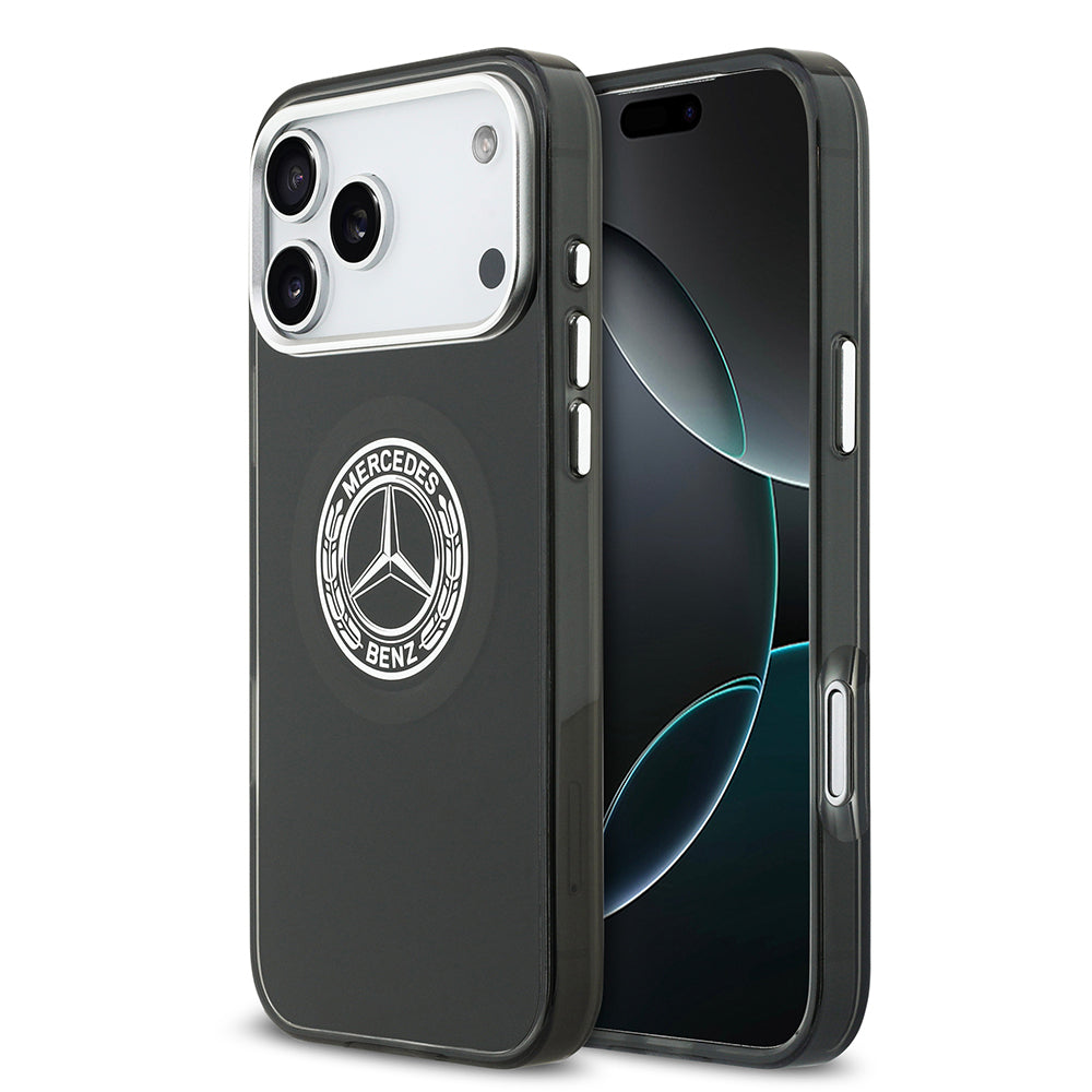 iPhone 17 Pro Max Kılıf Mercedes Benz Orjinal Lisanslı M-safe Şarj Özellikli Çift Katmanlı PC Nostaljik Yıldız Dizayn Kapak