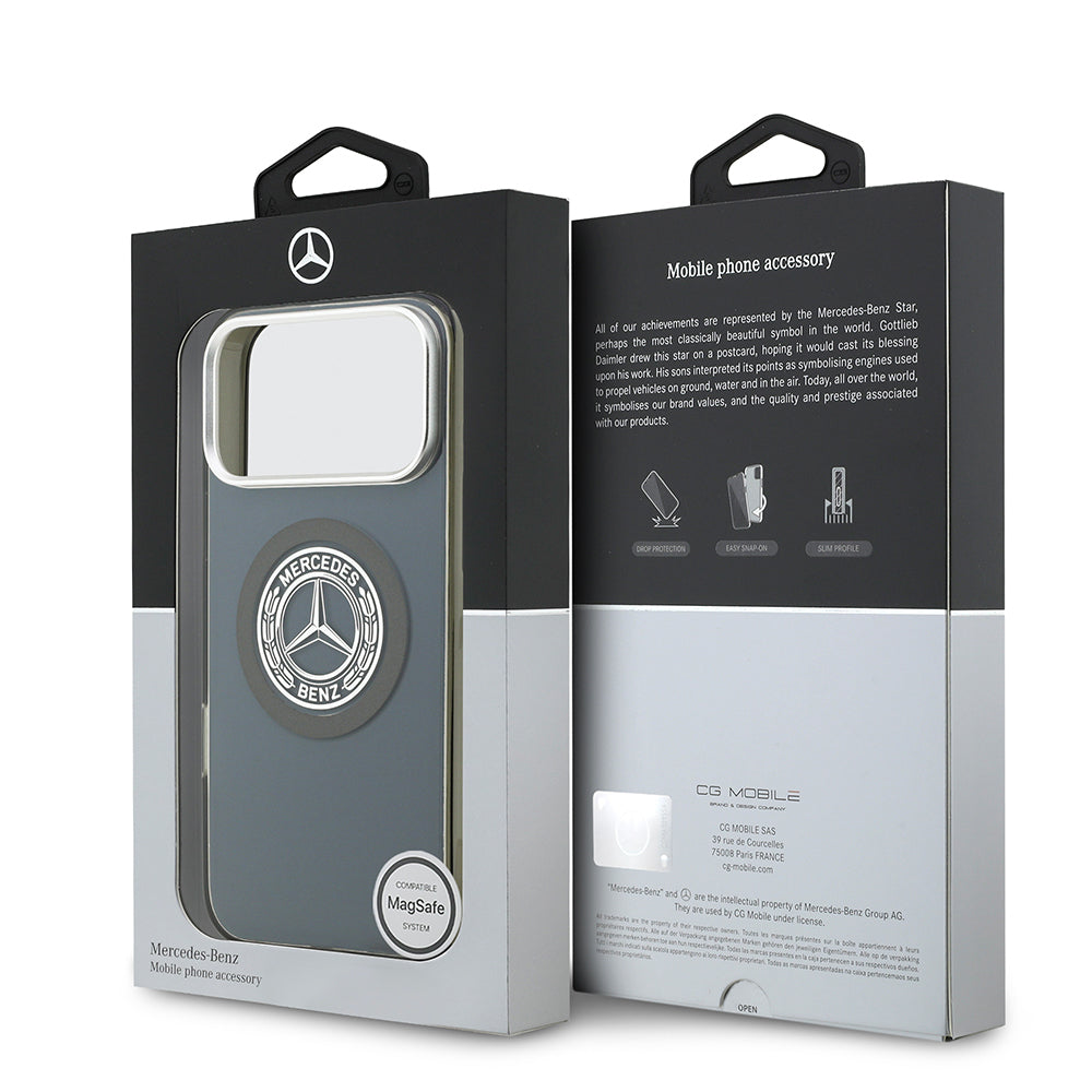 iPhone 17 Pro Max Kılıf Mercedes Benz Orjinal Lisanslı M-safe Şarj Özellikli Çift Katmanlı PC Nostaljik Yıldız Dizayn Kapak