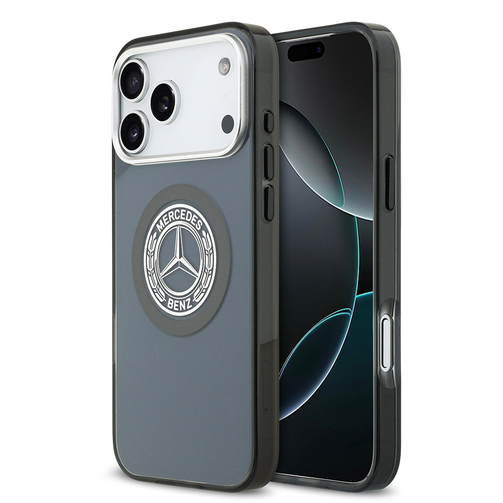 iPhone 17 Pro Max Kılıf Mercedes Benz Orjinal Lisanslı M-safe Şarj Özellikli Çift Katmanlı PC Nostaljik Yıldız Dizayn Kapak