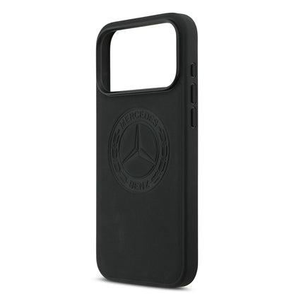 iPhone 17 Pro Max Kılıf Mercedes Benz Orjinal Lisanslı M-safe Şarj Özellikli Hakiki Deri Nostaljik Yıldız Dizayn Kapak