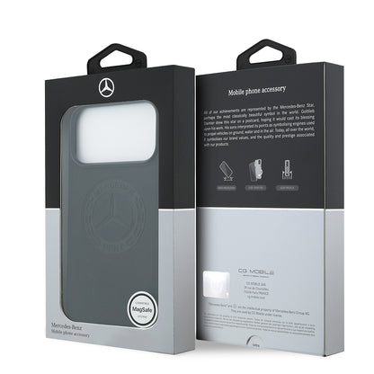 iPhone 17 Pro Max Kılıf Mercedes Benz Orjinal Lisanslı M-safe Şarj Özellikli Hakiki Deri Nostaljik Yıldız Dizayn Kapak