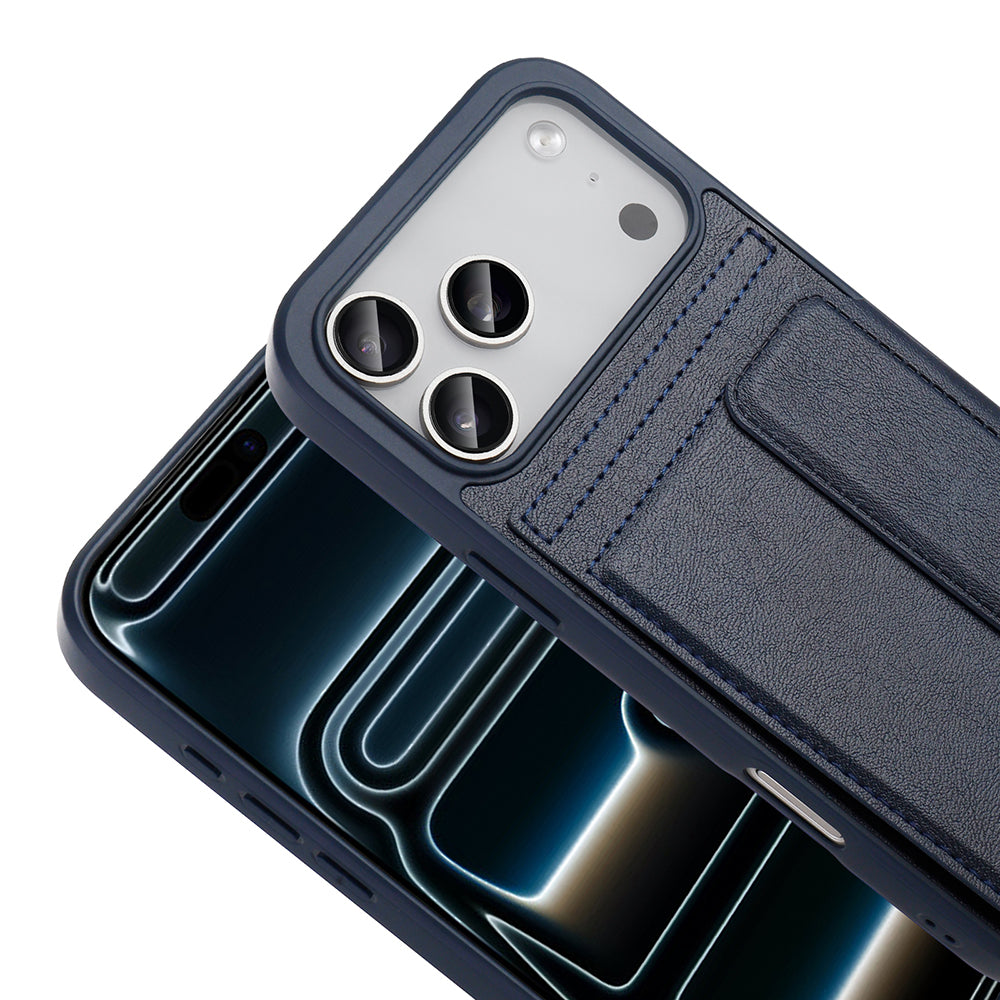Apple iPhone 17 Pro Max Kılıf PU Deri Kartlıklı Zore Sevilla Kapak