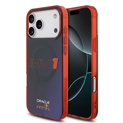 iPhone 17 Pro Max Kılıf Redbull Orjinal Lisanslı M-safe Şarj Özellikli Çift Katmanlı Çizgi Desenli Sert PC MV Kapak