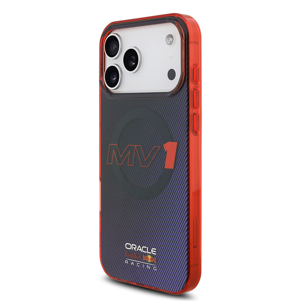 iPhone 17 Pro Max Kılıf Redbull Orjinal Lisanslı M-safe Şarj Özellikli Çift Katmanlı Çizgi Desenli Sert PC MV Kapak