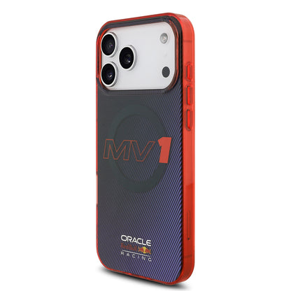 iPhone 17 Pro Max Kılıf Redbull Orjinal Lisanslı M-safe Şarj Özellikli Çift Katmanlı Çizgi Desenli Sert PC MV Kapak