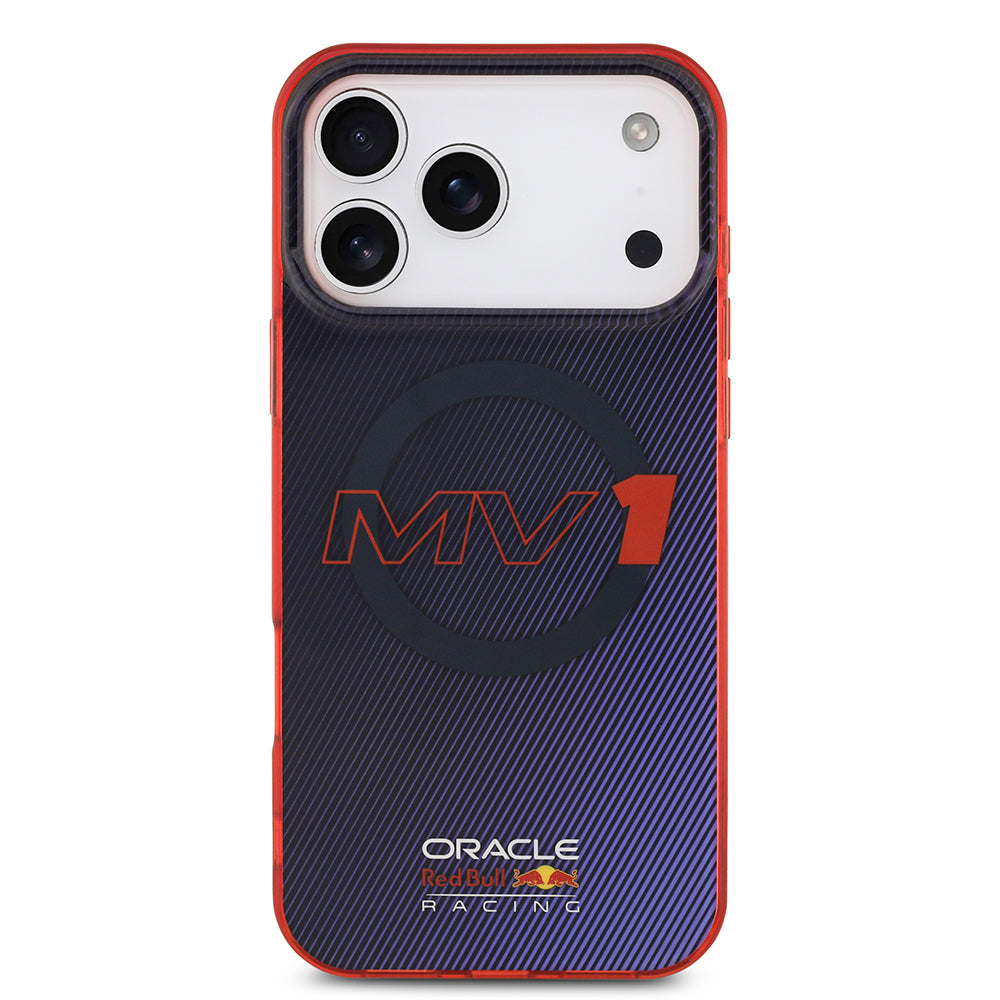 iPhone 17 Pro Max Kılıf Redbull Orjinal Lisanslı M-safe Şarj Özellikli Çift Katmanlı Çizgi Desenli Sert PC MV Kapak