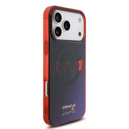 iPhone 17 Pro Max Kılıf Redbull Orjinal Lisanslı M-safe Şarj Özellikli Çift Katmanlı Çizgi Desenli Sert PC MV Kapak