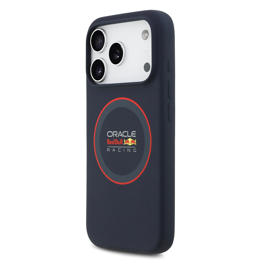iPhone 17 Pro Max Kılıf Redbull Orjinal Lisanslı M-safe Şarj Özellikli Kırmızı Halka ve Logo Silikon Kapak