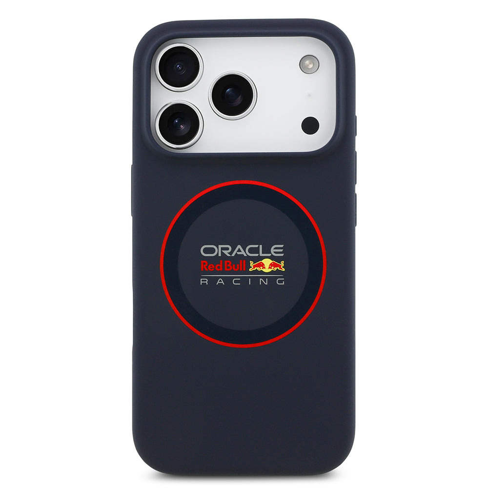 iPhone 17 Pro Max Kılıf Redbull Orjinal Lisanslı M-safe Şarj Özellikli Kırmızı Halka ve Logo Silikon Kapak