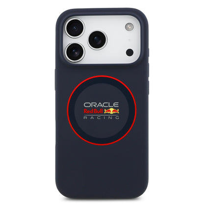 iPhone 17 Pro Max Kılıf Redbull Orjinal Lisanslı M-safe Şarj Özellikli Kırmızı Halka ve Logo Silikon Kapak