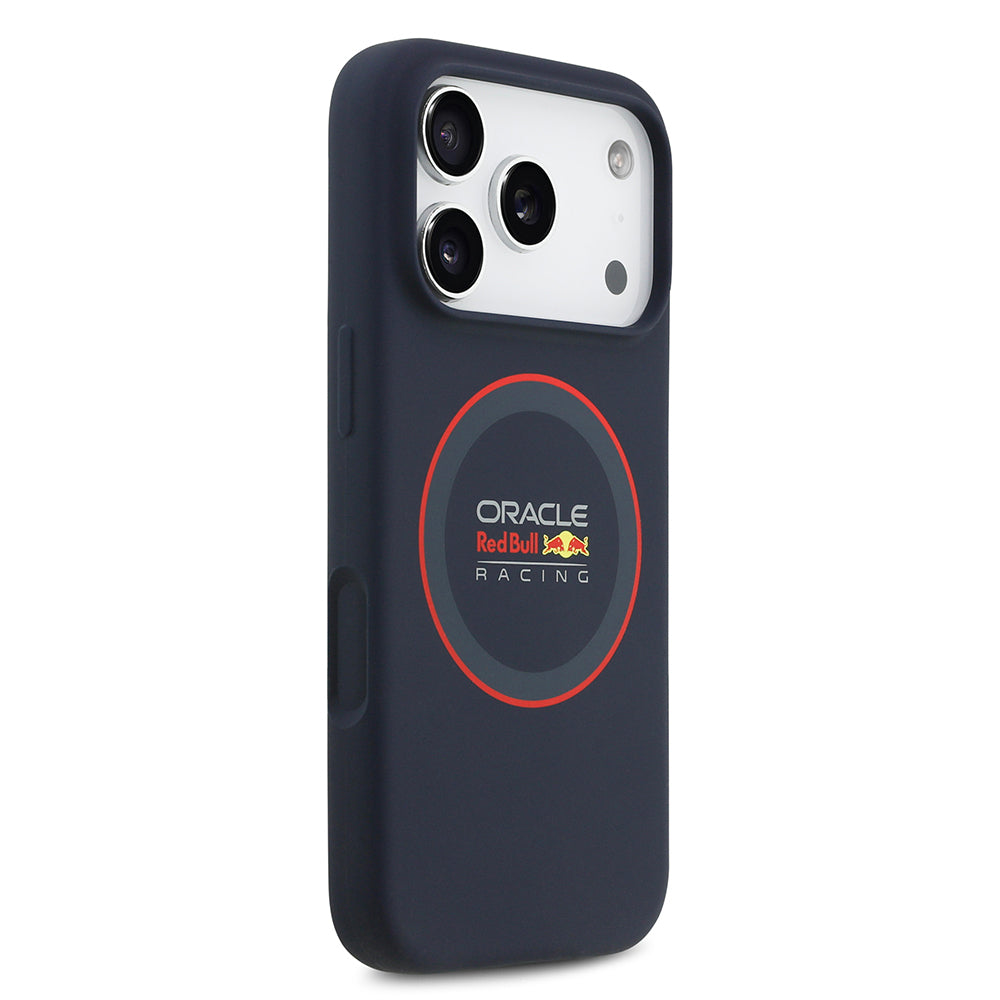 iPhone 17 Pro Max Kılıf Redbull Orjinal Lisanslı M-safe Şarj Özellikli Kırmızı Halka ve Logo Silikon Kapak