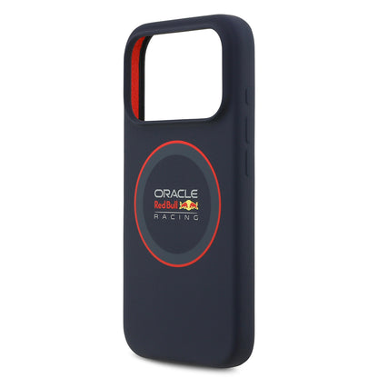 iPhone 17 Pro Max Kılıf Redbull Orjinal Lisanslı M-safe Şarj Özellikli Kırmızı Halka ve Logo Silikon Kapak