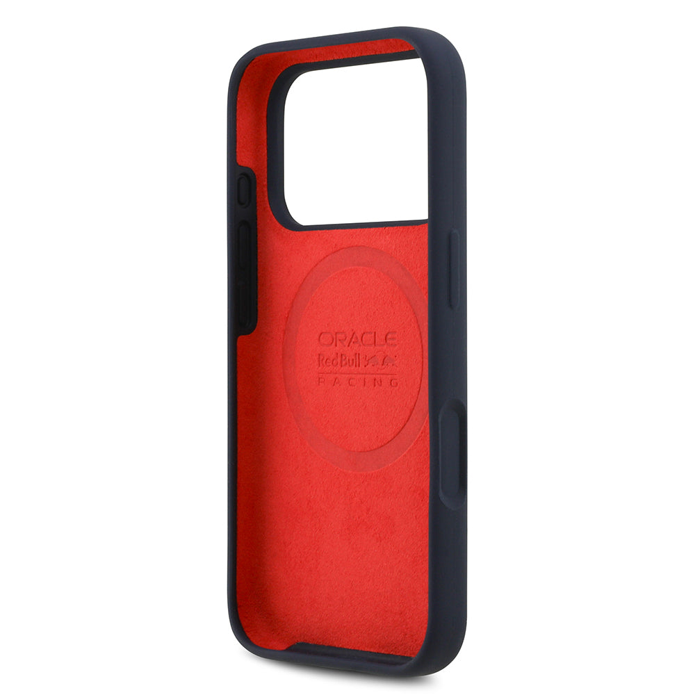 iPhone 17 Pro Max Kılıf Redbull Orjinal Lisanslı M-safe Şarj Özellikli Kırmızı Halka ve Logo Silikon Kapak