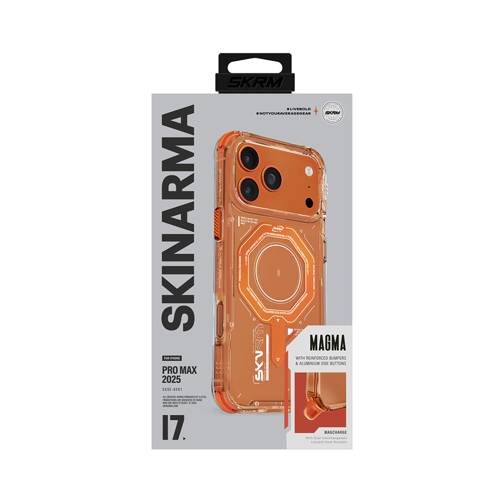 iPhone 17 Pro Max Kılıf SkinArma M-safe Şarj Özellikli Airbag Tasarımlı Magma Kapak