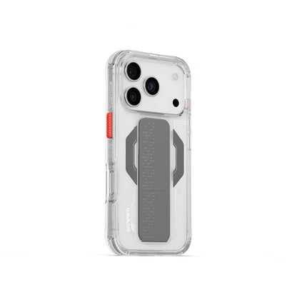 iPhone 17 Pro Max Kılıf Skinarma M-Safe Şarj Özellikli Airbag Tasarımlı Standlı Haxa Kapak